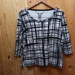 Vincente 3/4 Sleeve Embellished Top